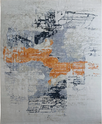 Handmade Modern Abstract Rug – Black & Gold | Semi Wool & Bamboo Silk